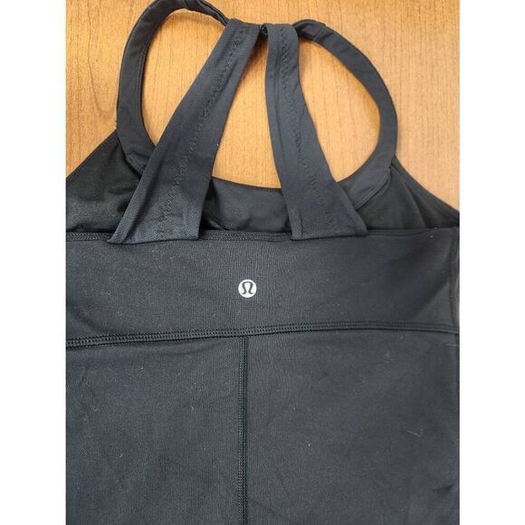 Lululemon Athletica black halter tank top size 6 - Picture 3 of 4